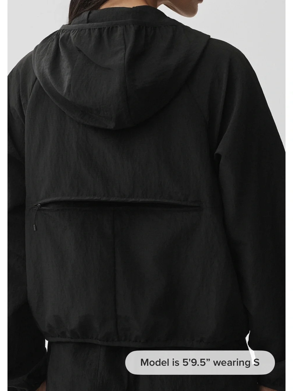 ALO Yoga Women's Black Bomber Jacket with Hood